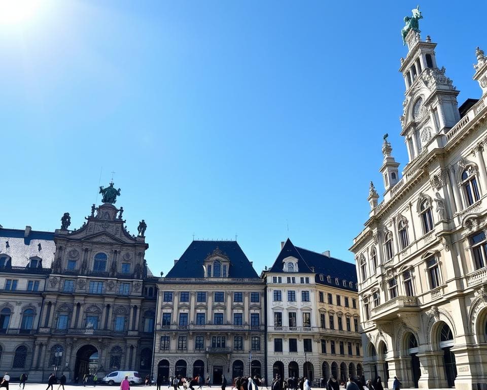 Barocke Fassaden in Dresden, Deutschland