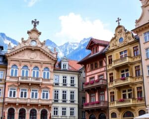 Barocke Fassaden in Innsbruck, Österreich