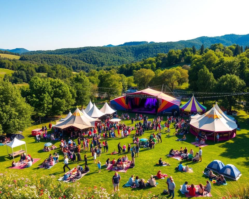 Festivalgelände im Grünen