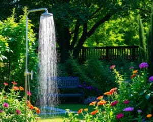 Freiluftduschen im Garten: Abkühlung für heiße Sommertage