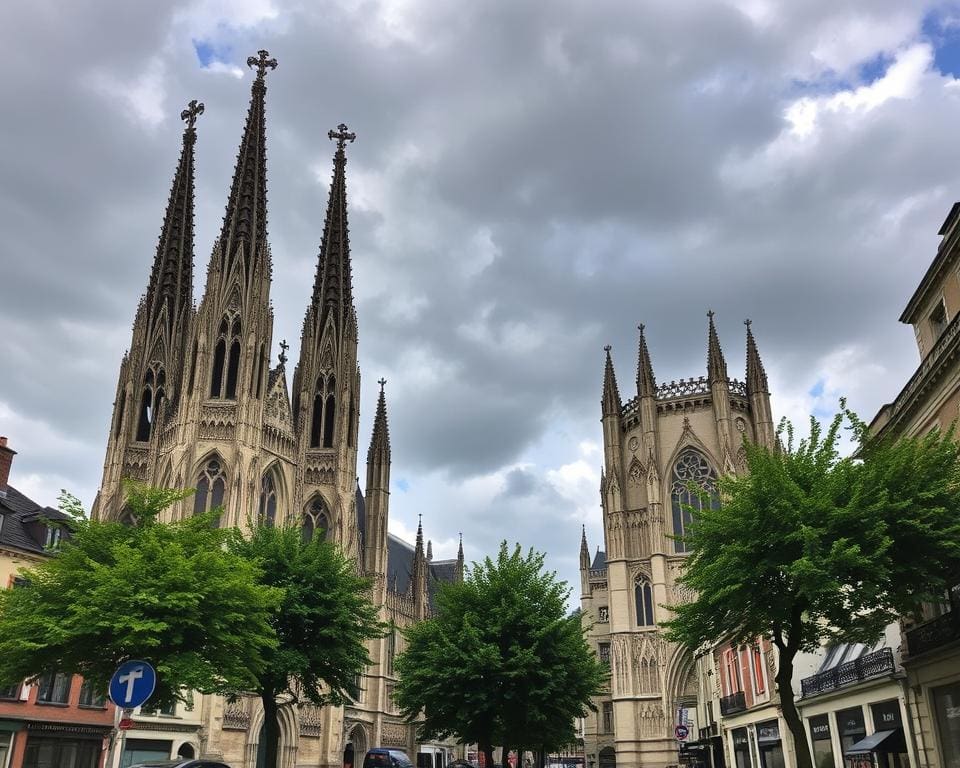 Gotische Kathedralen in Rouen, Frankreich