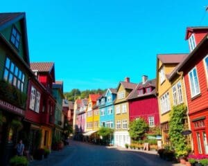 Historische Gassen in Bergen, Norwegen