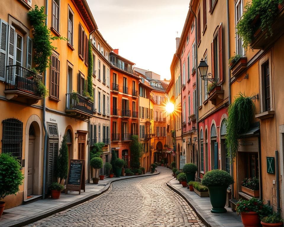 Historische Viertel in Lyon, Frankreich