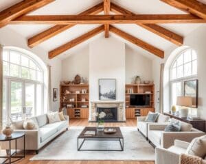 Holzbalken als Design-Highlight in Wohnräumen nutzen