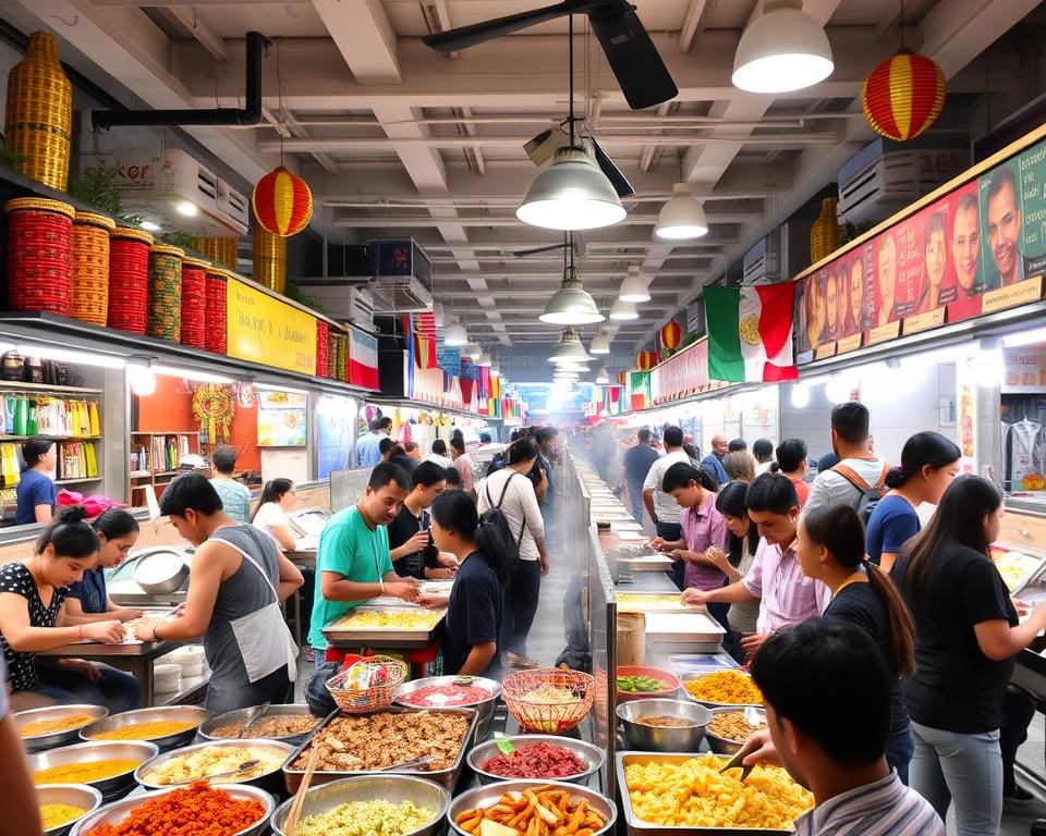 Kulinarische Reisen durch Food Courts