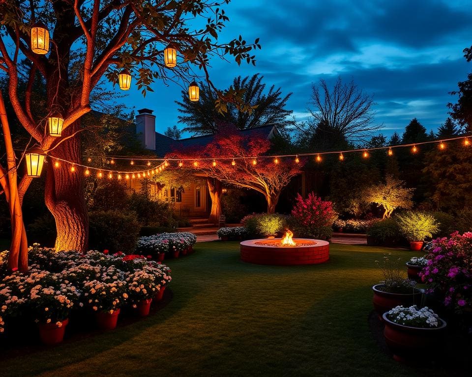 Lichtinstallationen im Garten: Stimmungsvolle Ideen für lange Abende