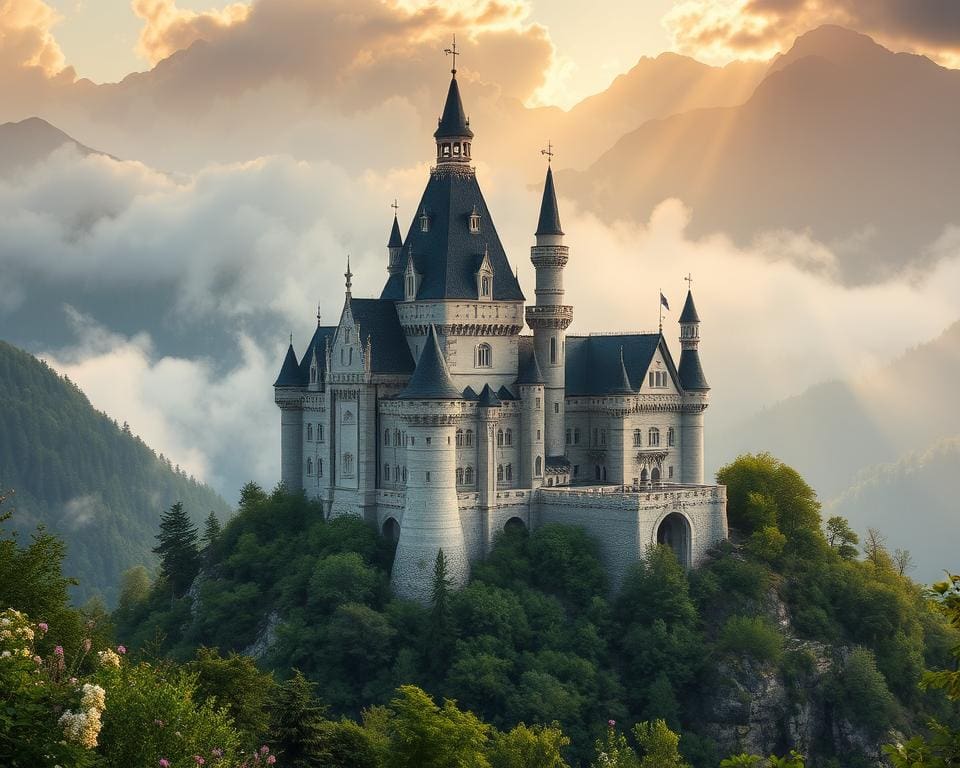 Märchenhafte Schlösser in Neuschwanstein, Deutschland