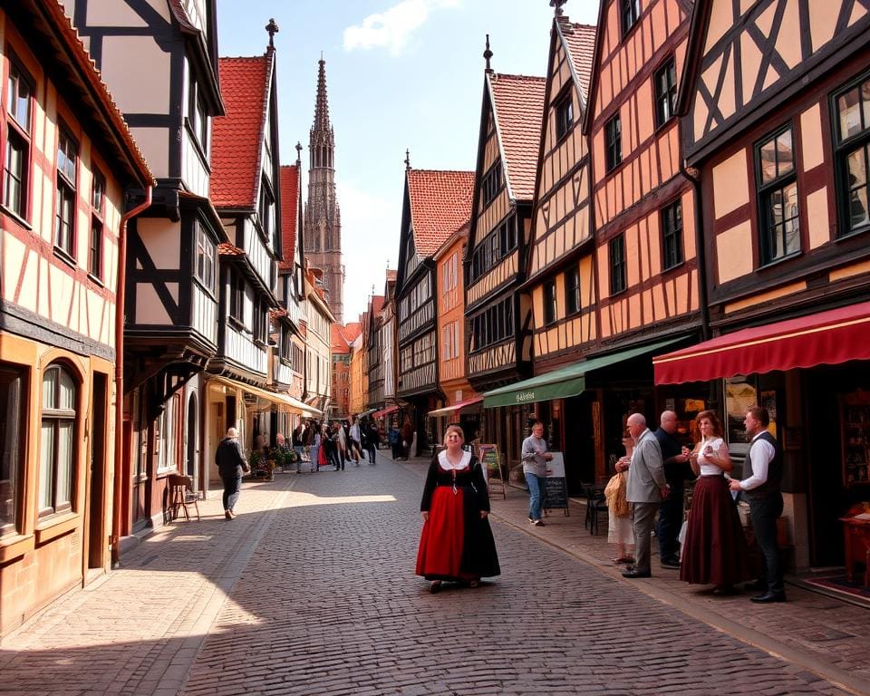 Mittelalterliche Straßen in Lübeck, Deutschland