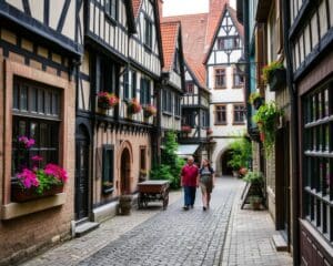 Mittelalterliche Straßen in Lübeck, Deutschland