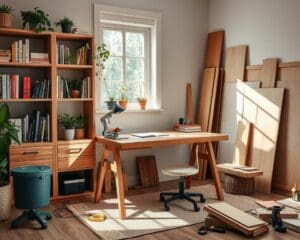 Ordnung im Homeoffice: Regale und Schreibtische selbst bauen