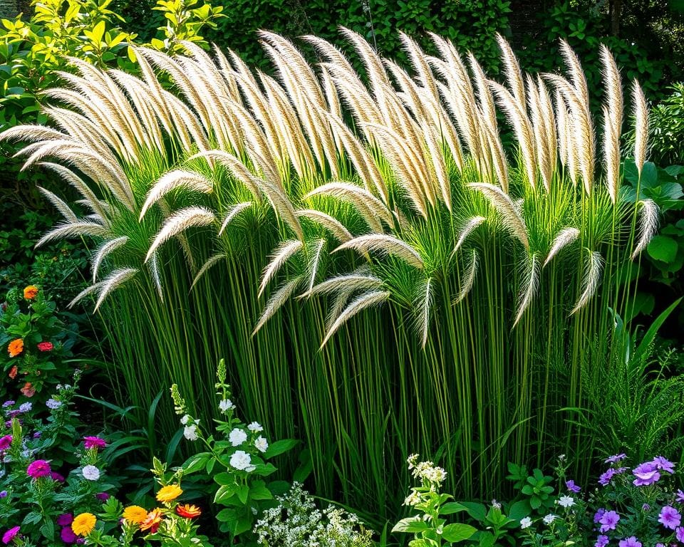 Ziergräser im Garten für natürlichen Sichtschutz