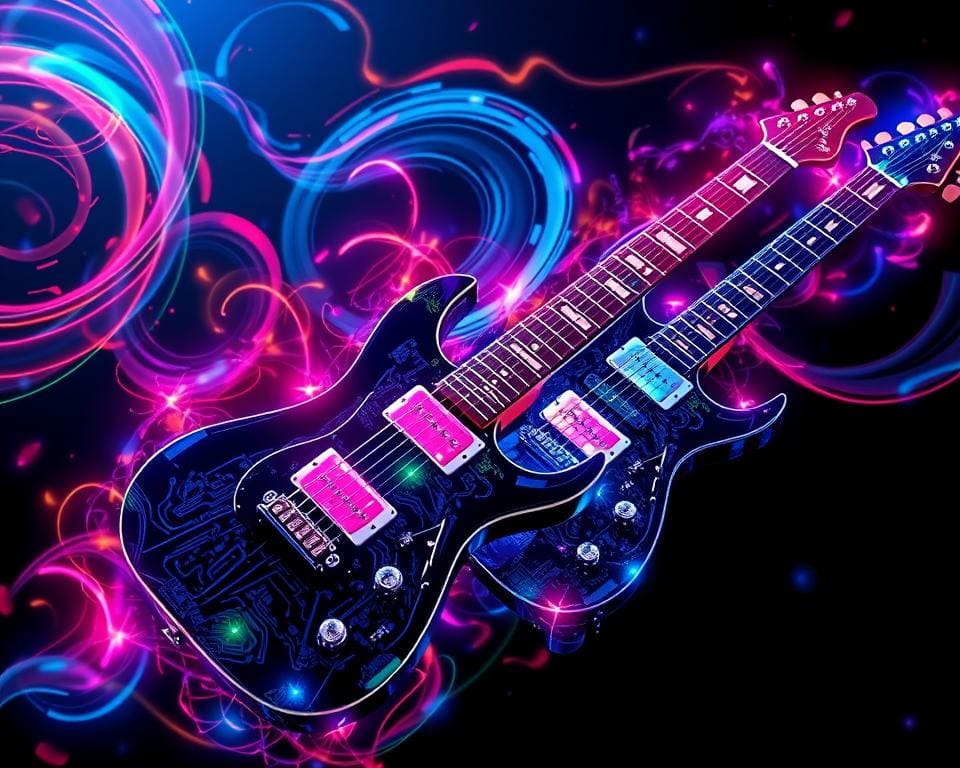 Elektrische Gitarren mit digitalen Effekten