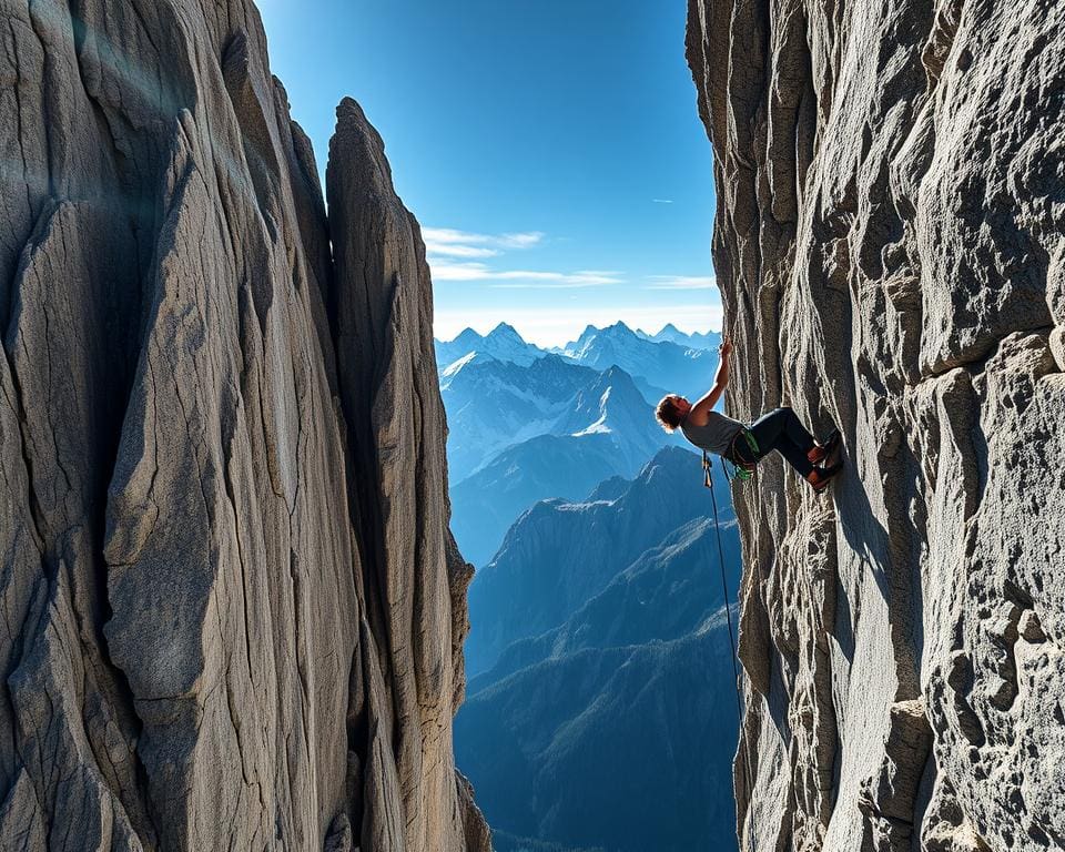 Schwierigkeiten meistern beim Bergsteigen