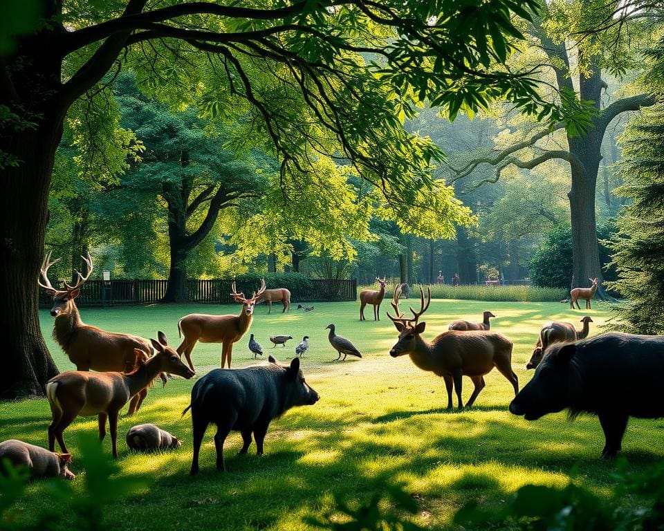 Wildtiere im Tiergarten Bayern