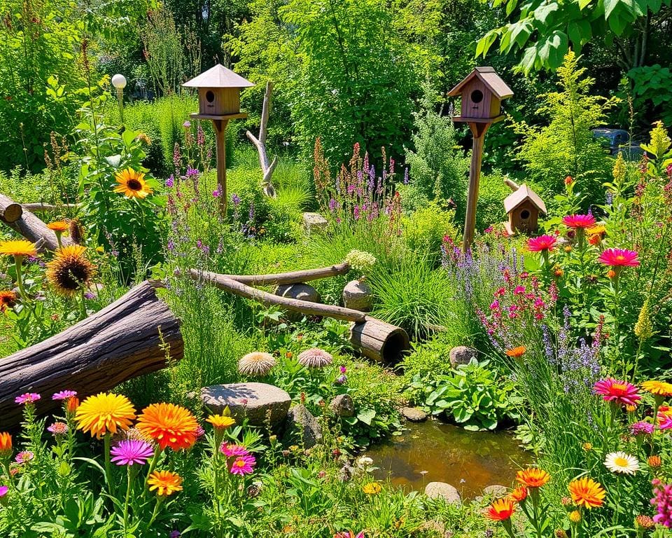 naturnaher Garten zur Förderung der Biodiversität