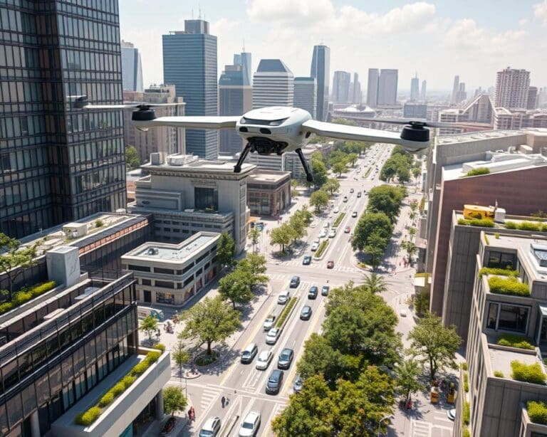 Elektrische Transportdrohnen für den städtischen Handel