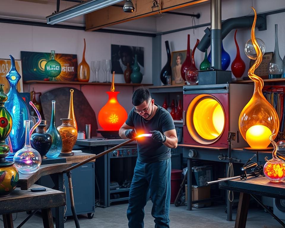 Glasbläser in der Kunstszene