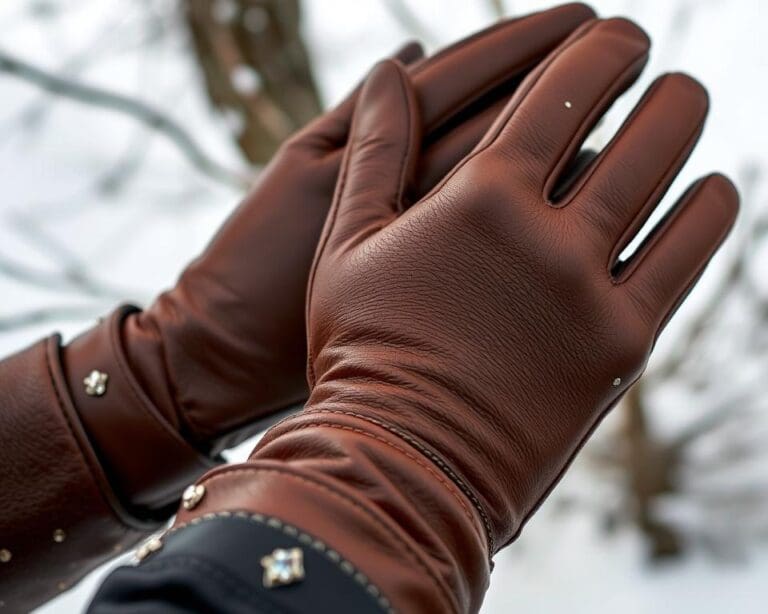 Lederhandschuhe mit Details: Ein eleganter Wintertrend