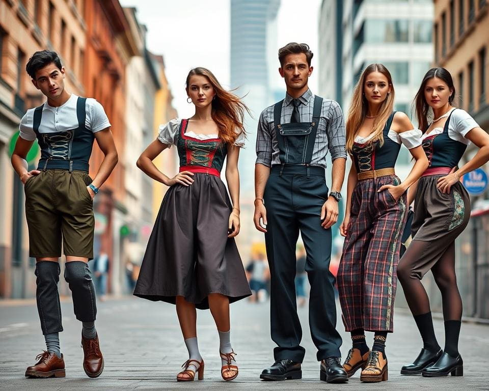 Moderne Interpretationen von Dirndl und Lederhosen