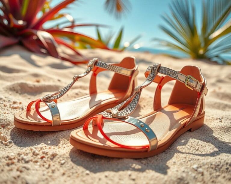 Sandalen mit Metallic-Details: Der Sommertrend 2025