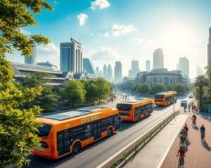 Solarbetriebene Stadtbusse für eine grüne Zukunft