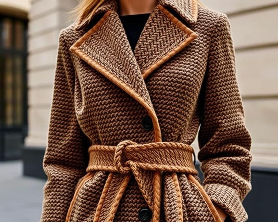 Tweed-Mäntel mit Gürtel: Der klassische Look modern gedacht