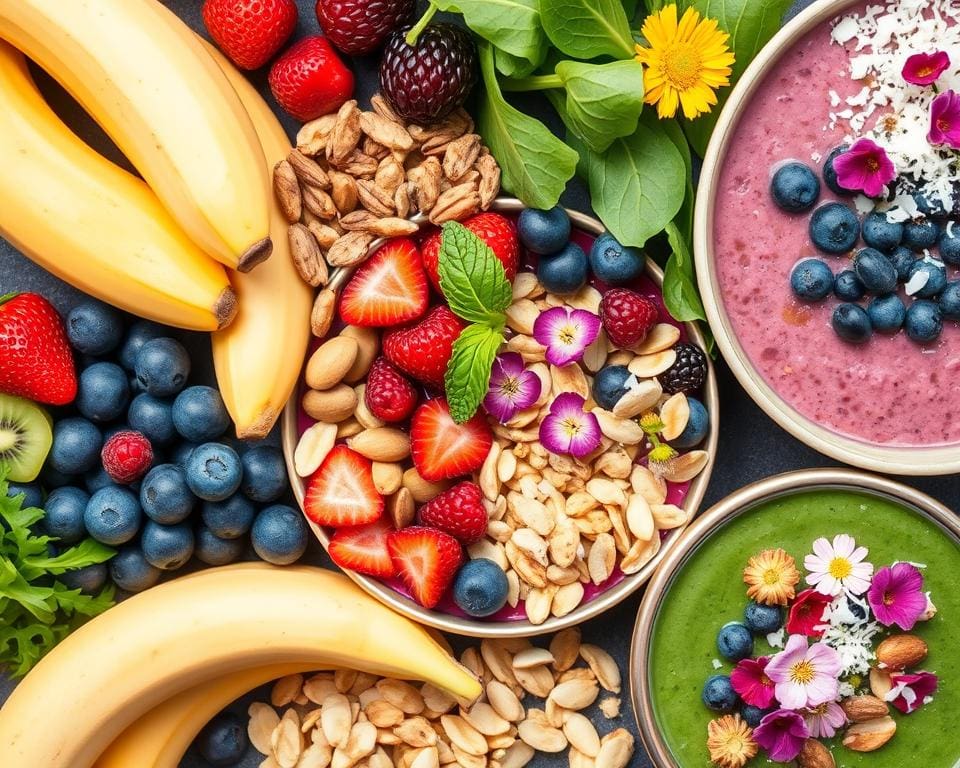 gesunde Zutaten für Smoothie-Bowls