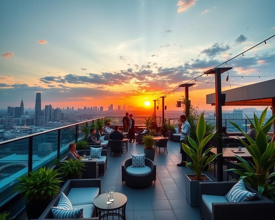 trendige Rooftop Lounges