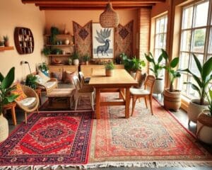 Teppiche im Boho-Design für lebendige Essbereiche