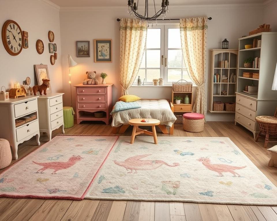 Teppiche im Vintage-Stil für nostalgische Kinderzimmer