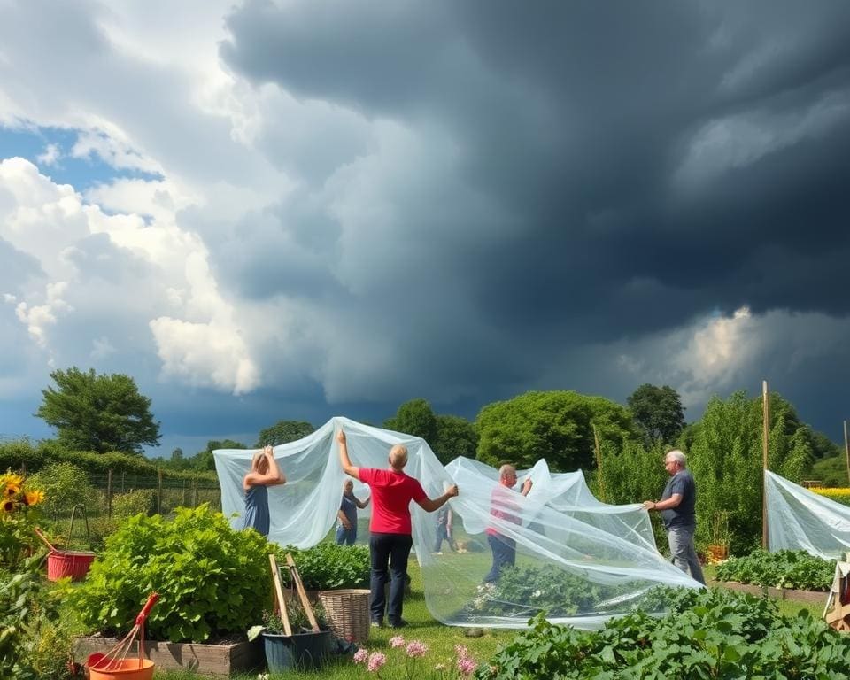 Wie schützt man den Garten bei Hagel?