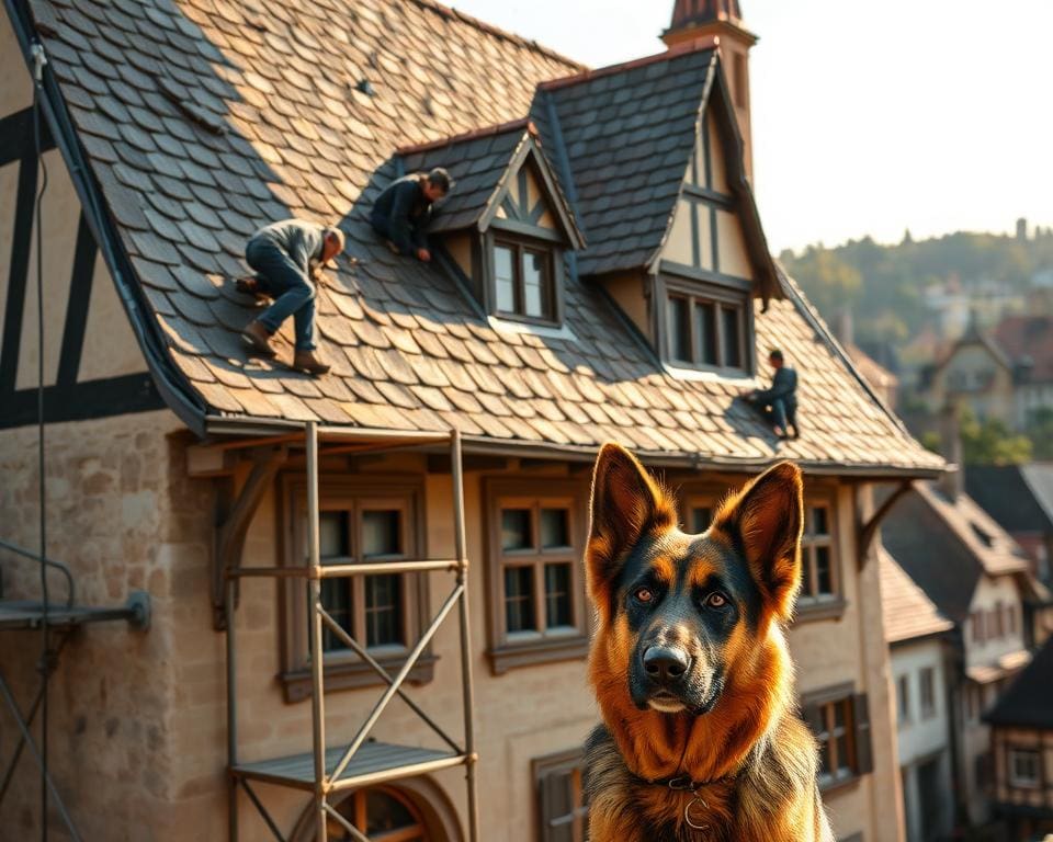 historisches Gebäude Dachpflege