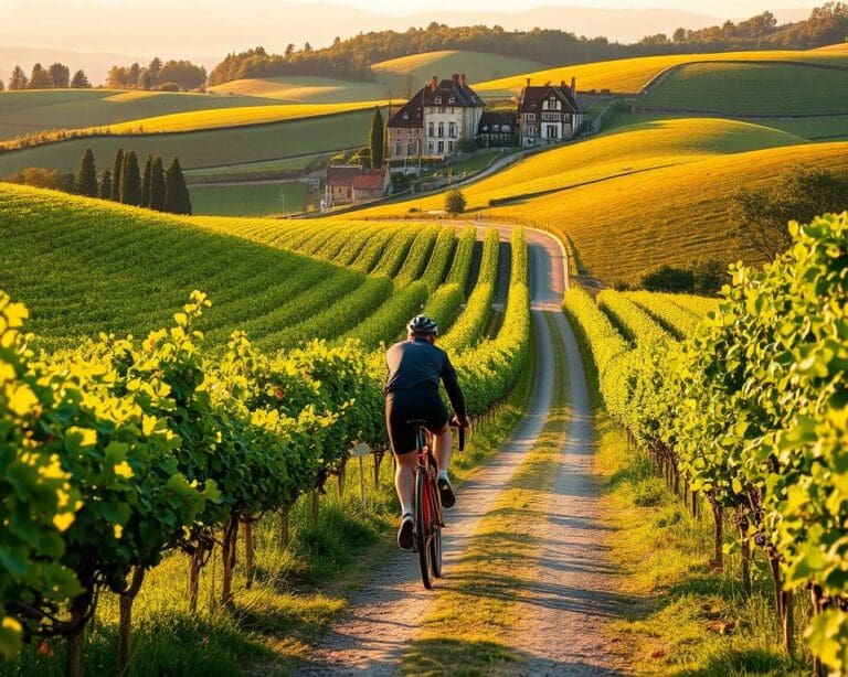 Wie reist man mit dem Fahrrad durch Frankreichs Weingebiete?