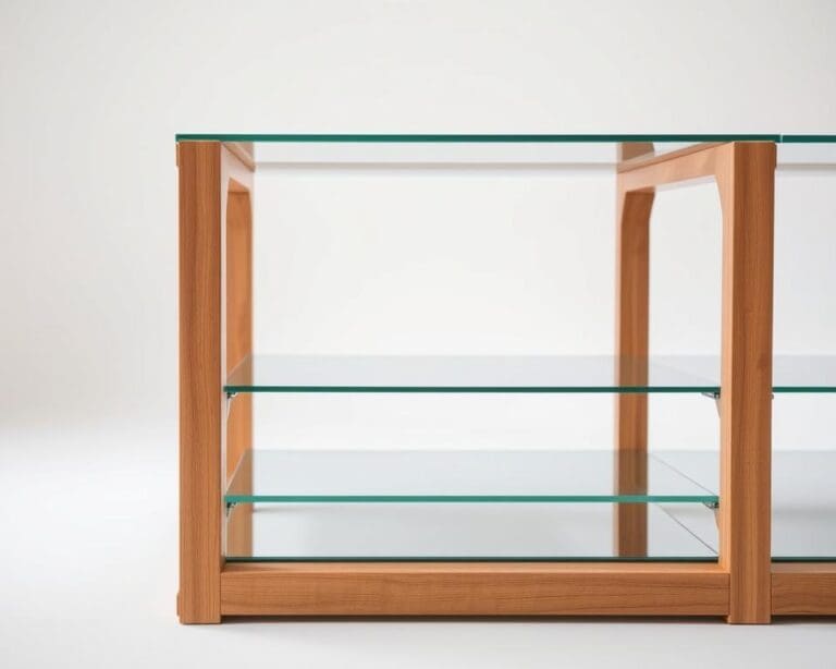 Kombination aus Holz und Glas in Möbeln