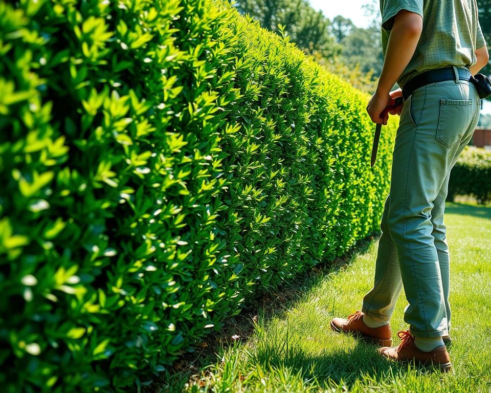 Wie pflegst du eine Hecke für dichtes Wachstum?