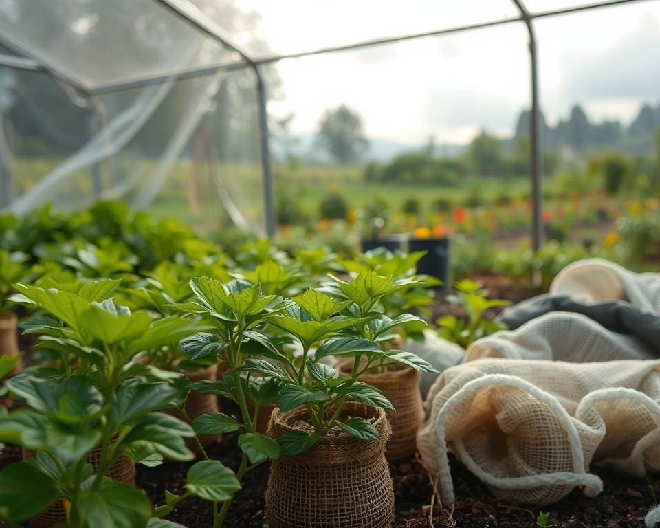Wie schützt du junge Pflanzen vor Witterungsschäden?
