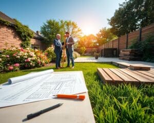 Wie plant man eine Holzterrasse im Garten?