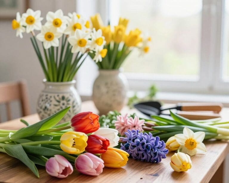 Wie kombiniert man verschiedene Frühlingsblumen?